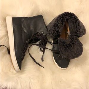 Ugg High Top Faux Fur Sneakers